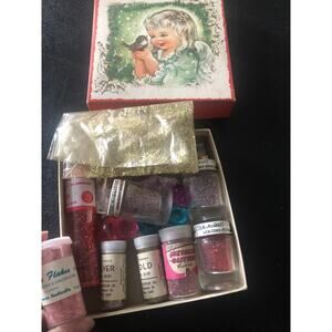 Wilhold Glitter partials Crafting Vintage Supplies Used Several Colors & Items